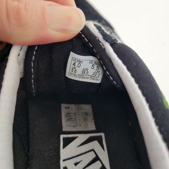 Vans Old Skool Checker Floral Black Cherry Butterfly Embroidery Women 5.5 - Picture 8 of 10